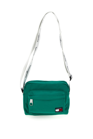 Zelena torba iz blaga z logotipom Tommy Jeans Torba za ramo 18462