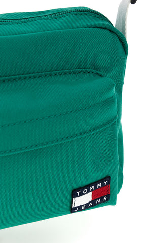Zelena torba iz blaga z logotipom Tommy Jeans Torba za ramo 18462