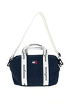 Modra torbica iz blaga s trakovi z logotipom Tommy Jeans 18460