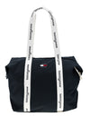 Modra plažna torba iz blaga z ročaji z logotipom Tommy Jeans 18461