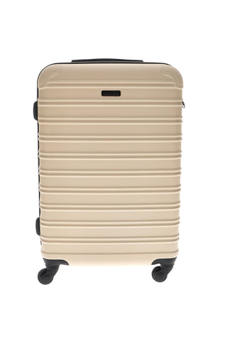 Velika trda bela kovčka s krožnimi kolesi Prima riga PR167/G
