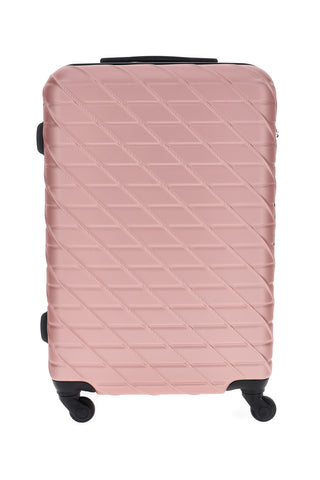 Trolley grande rose gold rigido con 4 ruote Prima riga PR157/G