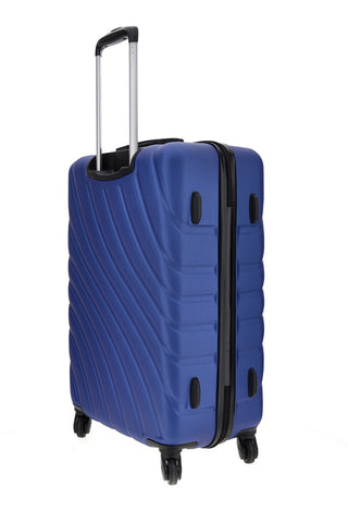 Trolley rigido piccolo blu con ruote girevoli Prima riga PR185/P