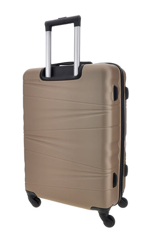 Trolley Valigia piccola rigida champagne con 4 ruote Prima riga PR190/P
