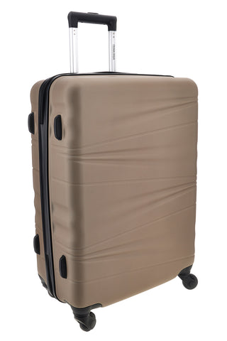 Trolley Valigia piccola rigida champagne con 4 ruote Prima riga PR190/P