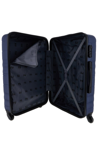 Trolley Valigia Grande rigida blu 4 ruote Prima riga PR190/G