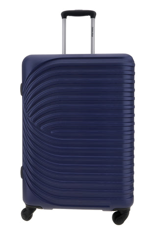 Trolley Valigia Media rigida blu 4 ruote Prima riga PR191/M
