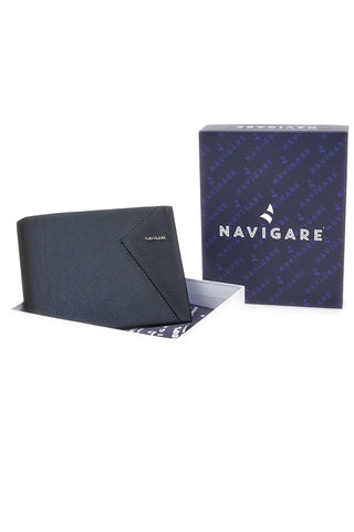 Črna denarnica Slim Iz pravega usnja Navigare PF828