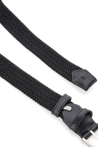 Črn elastčen prepleten pas, ena velikost Basile BA1345/ELASTICO