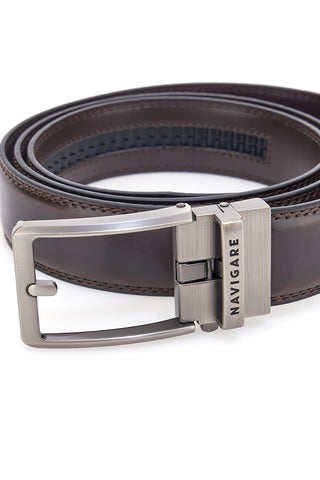 Cintura marrone in pelle con fibbia in metallo Navigare A3876-35
