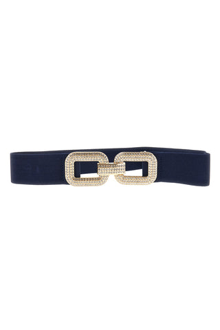 Cintura blu elastica con fibbia gioiello First lady WIS Queen