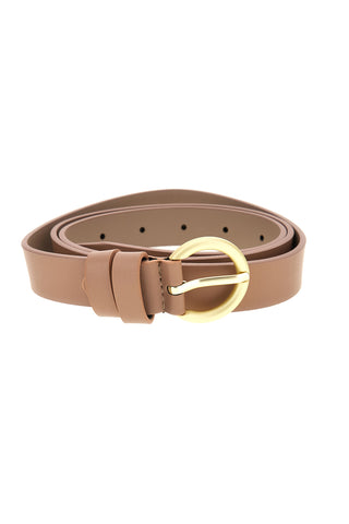 Cintura marrone con fibbia tonda First lady WIS 0149 E