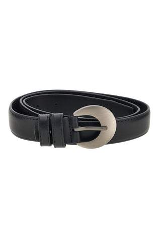 Cintura nero con fibbia tonda First lady WIS 0149 F