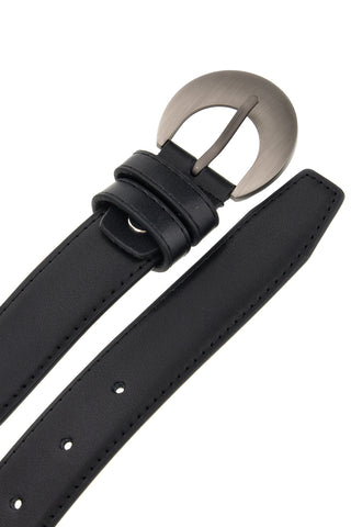 Črn pas z okroglo zaponko First lady WIS 0149 F