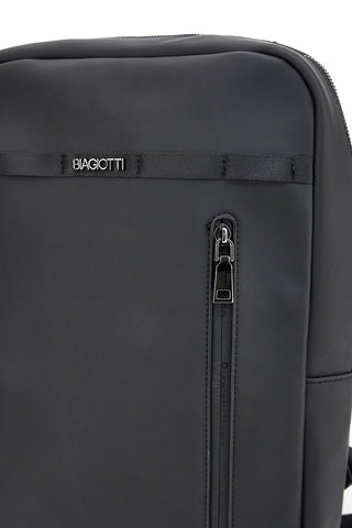 Črn nahrbtnik z vertikalnim prednjim žepom Biagiotti MOI LB25W-464/1/Z