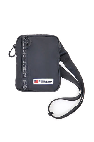 Borsello nero con tracolla regolabile Cotton belt K19-017-B059