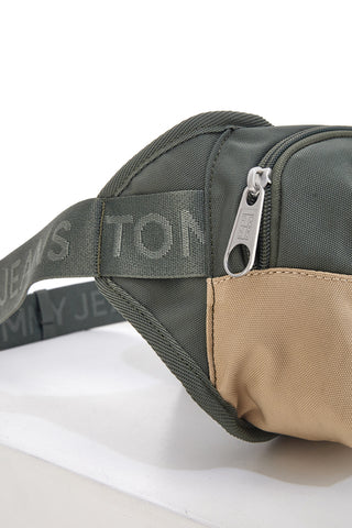 Torba z dvojnim zadrgo TOMMY DAILY BUMBAG Zelena