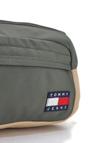 Torba z dvojnim zadrgo TOMMY DAILY BUMBAG Zelena