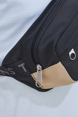 Torba z dvojnim zadrgo TOMMY DAILY BUMBAG Črna