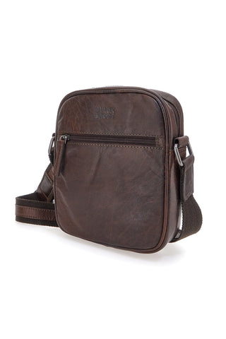 Rjava usnjena torbica Black Shoot BS2355/T, izdelana po tradicionalnih metodah