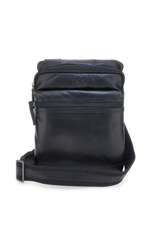 Borsello nero compatto con doppia zip Black Shoot BS2660/T