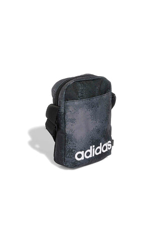 Črna torba z ramenskim trakom in potiskom z učinkom pranja Adidas LIN G ORG