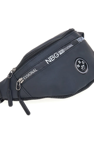 Marsupio nero con tasche zip Indigeno metropolitano 8159-A