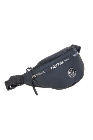 Marsupio nero con tasche zip Indigeno metropolitano 8159-A