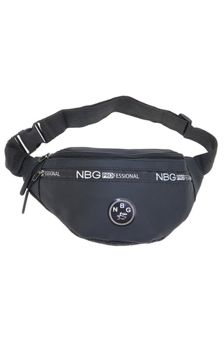 Marsupio nero con tasche zip Indigeno metropolitano 8159-A