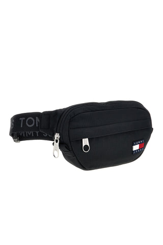 Črna torbica z logotipom Tommy jeans 14280