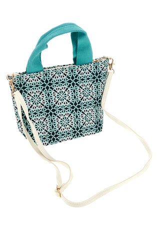 Zelena mini torba za plažo z naramnico Basile BA23740