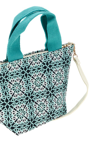 Zelena mini torba za plažo z naramnico Basile BA23740