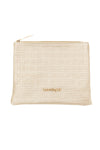 Zlata torbica z reliefnim monogramom in zadrgo Laura Biagiotti LB26S-284-1/G