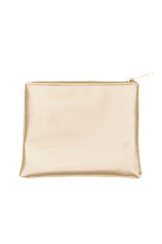 Zlata torbica z reliefnim monogramom in zadrgo Laura Biagiotti LB26S-284-1/G