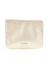 Zlata torbica z reliefnim monogramom in zadrgo Laura Biagiotti LB26S-284-1/G