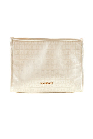 Zlata torbica z reliefnim monogramom in zadrgo Laura Biagiotti LB26S-284-1/G