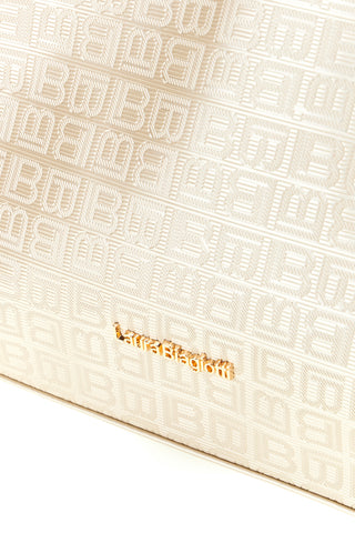 Zlata torbica z reliefnim monogramom in zadrgo Laura Biagiotti LB26S-284-1/G
