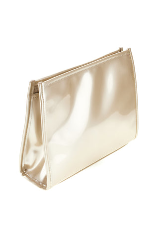 Zlata torbica z reliefnim monogramom in zadrgo Laura Biagiotti LB26S-284-1/G