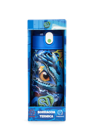 Borraccia termica blu con cannuccia SJ Gang Dinosauro