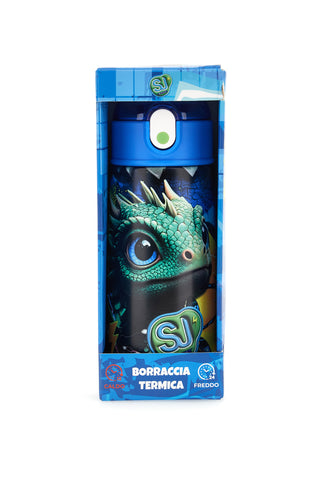 Borraccia termica blu con cannuccia SJ Gang Drago