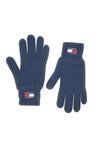 Modre pletene rokavice iz 100 % bombaža Tommy Jeans Heritage Gloves