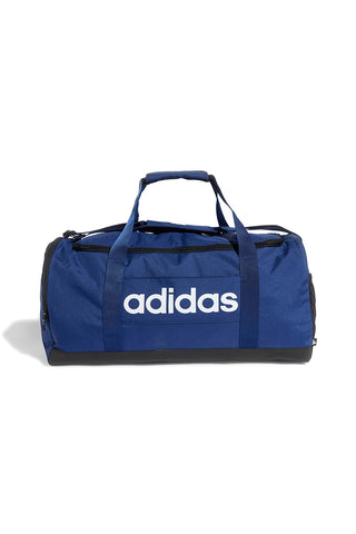 Modra torba z ojačanimi ročaji in belim logotipom Adidas IN6116