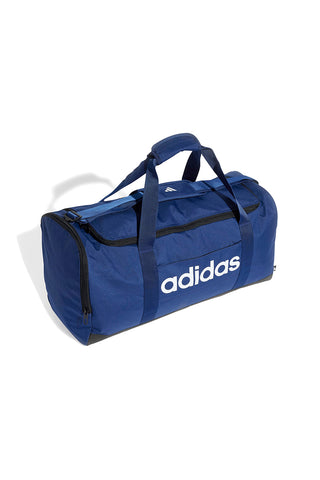 Modra torba z ojačanimi ročaji in belim logotipom Adidas IN6116
