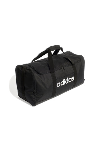 Prostorna črna torba z nastavljivim ramenskim trakom Adidas LINEAR DUFFEL L