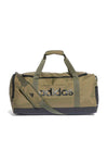 Zelena torba z logotipom Adidas Linear Duffel na strani