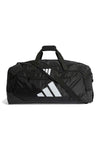 Črna torba Duffle z logotipom s tremi črtami Adidas JZ606