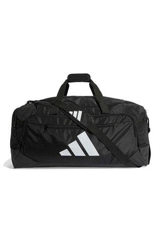 Črna torba Duffle z logotipom s tremi črtami Adidas JZ606