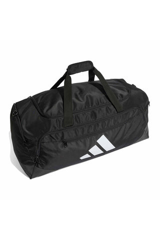 Črna torba Duffle z logotipom s tremi črtami Adidas JZ606