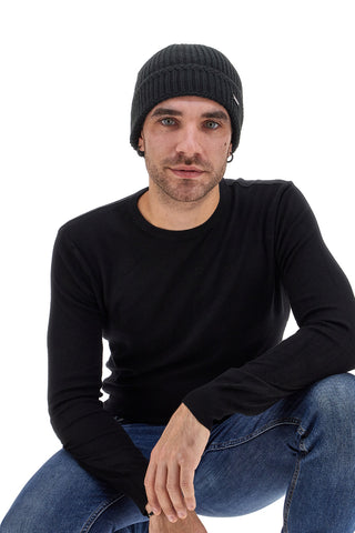 Pletena kapa Črna Gian Marco Venturi 73116