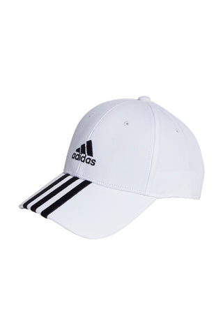 Bela kapa z ukrivljenim ščitkom Adidas Baseball 3S Cap